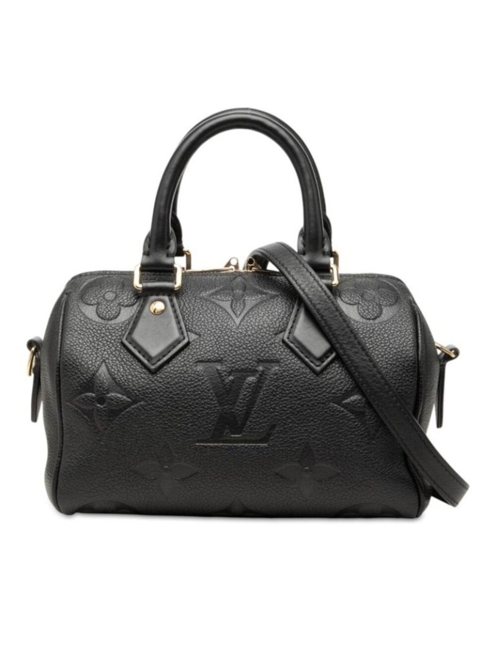 Louis Vuitton Monogram Empreinte Speedy Bandouliere 20 2-Way Shoulder Bag Black